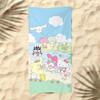 Sanrio toalha de praia infantil dos desenhos animados gatinho gato impressão toalha de banho à beira-mar microfibra natação de secagem rápida