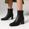 Novas botas femininas britânicas outono e inverno 2024 estampa de leopardo botas curtas estilo martin botas de salto alto grossas 40-44 tamanho grande botas de comércio exterior