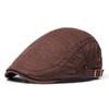 Boina de algodón estilo británico retro para hombre, gorra de lengua de pato de color sólido, gorra de pintor coreana para mujer, otoño e invierno, venta al por mayor
