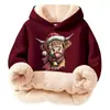 Sudadera con capucha de talla grande, suelta, de algodón compuesto y borrego, forrada de forro polar, sin bolsillos, para primavera y otoño, transfronteriza del Sudeste Asiático