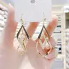 Aguja de plata 925, diseño de nicho, aretes de puesto de mercado nocturno, fuente mayorista, aretes de moda estilo coreano, aretes populares