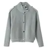 Venta al por mayor transfronteriza de AliExpress 2026 Estilo europeo y americano Moda Suelto Botones Cardigan de punto de cuello alto Para mujer M6123