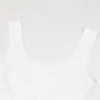 Venta al por mayor de fábrica Comercio exterior transfronterizo Vestido de punto hueco blanco de cuello redondo sin mangas línea A para primavera y verano Petite