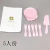 Juego de Cuchillo y Tenedor para Pastel, Charola de Plástico Desechable, Tenedor Ondulado, Plato, Vajilla, Cajas al por Mayor con Tazones y Palillos, Postre