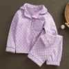 Pijama Infantil Outono e Inverno Novo Estilo Calça de Manga Longa para Meninos Roupa de Casa Roupa Infantil Cardigan de Veludo Alemão Roupa de Casa para Meninas Atacado