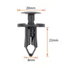 Saco com 100 peças universal 8mm carro push rebite plástico fixador para-choque para-lama fivela