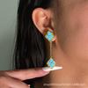 Brincos Longos com Franjas Esculpidas Cdd Novo Pérola Dupla Estilo Corte Europeu e Americano, Populares no Aliexpress, Direto da Fábrica de Origem