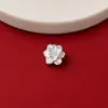 Prata Esterlina 999 Prata Pura 3D Prata Dura Lótus Pintado Contas Contas Soltas Pulseira Corda de Trançar DIY Acessórios Pingente de Lótus Materiais