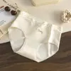 Bragas Triángulo de Algodón Puro Estilo Dulce Universitario para Chicas 10A Todo Algodón Entrepierna Extendida Antibacterianas Cómodas