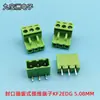 Bloco de Terminais Plugável KF2EDG 5,08MM Pino Reto Ângulo Reto DG MG 2P3P4-20P Furo Aberto Fechado