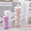 Molde para Velas de Línea Geométrica en Forma de S Columna Ondulada DIY Jabón Hecho a Mano Molde de Silicona Adornos para Velas