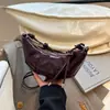 Bolsa de axila da moda, bolsa única estilo coreano bolinho, novo modelo de verão 2026, bolsa de ombro transversal casual simples de cor sólida