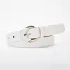 Cinto feminino com acabamento de tinta texturizada e fivela de pino, versátil para vestidos e jeans, cinto feminino de couro decorativo, cinto feminino moderno e de alta qualidade