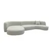 Sofá de Tecido Oze Cor Creme Estilo Francês para Sala de Estar, Showroom, Sala de Estar de Pousada, Sofá Modular Personalizado de Alta Qualidade
