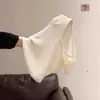 Camiseta de Manga Corta de Punto de Seda Helada con Escote Amplio para Mujer, Nuevo Estilo Coreano Verano 2026, Hombro Normal, Top que Expone la Clavícula