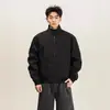 Chamarra tipo Coach Estilo Americano para Hombres y Mujeres, Cortavientos Impermeable y Resistente al Viento con Cuello Alto, Chaqueta de Vuelo Retro para Trabajo al Aire Libre, Ropa de Abrigo para Otoño e Invierno