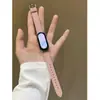 Fábrica Adecuado para Xiaomi Mi Band 10 Correa Xiaomi 9/8Nfc Patrón Adoquinado Lujo Accesible Correa de Reloj Pulsera de Cuero para Mujer
