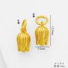 Colgante de hoja de capullo de flor de loto de oro de arenas antiguas que conserva el color, accesorios de joyería DIY, collar, pulsera, cadena de clavícula, accesorios para mujer
