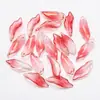 Nova Gelatina Duas Cores Folha 9*25mm Folha de Alga Vidro DIY Handmade Grampo Brincos Joias Material Antigo