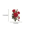 50 Peças de Adesivos de Pétalas de Rosa Vermelha Retrô Flores Naturais Realistas Material para Caderno de Recortes Suitcase Tablet Stickers DIY