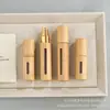 Botella de Perfume de Concha de Bambú de 5ml 10ml Botella Vacía Botella con Atomizador Recipiente Interior de Vidrio Cabezal de Atomizador Metálico Botella de Recarga de Perfume