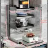 Estante de Almacenamiento para Arrocera Estante para Encimera de Cocina Estante para Microondas Horno Eléctrico Freidora de Aire Estante de Almacenamiento Multifuncional Extraíble