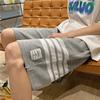Shorts Listrados de Cinco Pontos Masculino Verão Perna Reta Faculdade Lazer Esportes Praia Calças Calças Calças Calças Calças Calças
