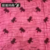 Tecido de chifon em estoque com bordado de floco de neve, vestido cheongsam de estilo chinês tradicional, conjunto de roupas femininas, tecido bordado, acabamento em renda