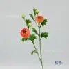 Flor Artificial de Seda con 5 Cabezas, Tallo Único, para Exhibición en Vestíbulo de Hotel, Decoración de Florero de Piso en Sala de Estar y Colocación en Vitrina de Ventana