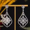 Novos Brincos de Coração com Zircônia Estilosos, Popular na Internet, Vendendo Bem, para Mulheres, Brincos Verdes Frescos de Flor de Quatro Folhas Atacado