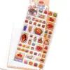Pegatinas Cuadradas de Cristal con Relieve de Dibujos Animados Lindos 3D para Niños, Fundas de Teléfono, Pegatinas de Decoración DIY al por Mayor