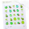 Accesorios para decoración de uñas de mini fruta simulada, mini frutas simuladas para decoración de uñas, accesorios de resina translúcida verde para pendientes DIY, venta al por mayor