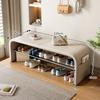 Taburete para cambiar zapatos, zapatero con almacenamiento integrado, ligero, de lujo, de alta gama, para el hogar, para puerta, cama larga, taburete trasero para zapatos portátiles para el hogar.