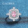 Anillo de plata de ley S925 con incrustaciones de circonita 5A, color azul marino, verde, rojo y rosa, para mujer, joyería de moda de alta calidad disponible.