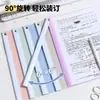 Carpeta de archivos A4 giratoria con mecanismo extraíble, portadocumentos transparente, organizador de exámenes para estudiantes, esquema de color Morandi, diseño engrosado para guardar currículums