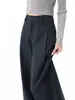 Pantalones Anchos Color Café para Mujer, Nuevo Diseño Primavera 2026, Tiro Alto, Caída Suelta, Pierna Recta Casual