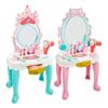 Mesa de Maquillaje de Princesa para Niñas con Silla, Juego de Caja de Maquillaje de Simulación, Modelo, Regalo de Cumpleaños para Niñas, Juguete