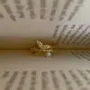 Anillo de Cola de Sirena Estilo Dulce y Fresco Femenino Lujo Ligero Sentido de Alta Gama Circonita Exquisita Anillo Abierto Anillo de Dedo Personalizado