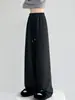 Calça Jogger de Moletom Feminina Casual Outono Cintura Alta Slim Fit, Estilo Preguiçoso, Modelagem Solta Emagrecedora A19216