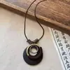 Nova Corrente Longa Pingente Estilo Chinês para Mulheres Corrente de Suéter Estilo Étnico Retro Corrente de Clavícula Nicho Acessórios Boêmios
