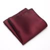 Calças com Bolso de Aba de Cor Sólida Quadrado Formal Masculino Negócios Casamento Terno Vestido Liso Brilhante Versátil Tecido de Alta Densidade Lenço Quadrado