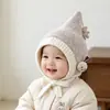 Gorro puntiagudo de elfo para bebé, gorro de punto cálido que cubre las orejas para otoño e invierno, unisex, adecuado para bebés, gorro de lana a prueba de viento