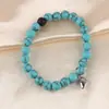 Amazon Pulsera de Piedra Natural Ojo de Tigre Ágata Caliente Tejida Acero Inoxidable Pulsera Magnética de Pareja Amor al por Mayor