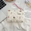 43162 Floral acolchoado algodão portátil tia toalha saco de armazenamento grande capacidade bonito macio mudança saco vermelho
