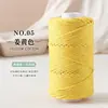 Fio de algodão oco com tingimento degradê e fios prateados para tricô manual DIY, fio de crochê borboleta prateado de 2 mm para bolsas, chapéus e novelos de lã