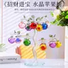 Árbol de Manzana de Cristal Árbol de la Paz Decoración Creativa para Sala de Estar Regalo Entrada Mueble de TV Aparador de Vino Decoración del Hogar Adornos