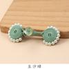 Hengmeihe Clase B Botón de Hebilla de Placa Cheongsam Perla Girasol Placa Hebilla de Incienso Hecho a Mano Botón de Cuentas de Jade Hebilla Decorativa Dinastía Han