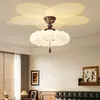 Luz de Techo para Dormitorio Estilo Crema Madera Maciza Veta de Madera Maciza Creativa Con Bola Proyección Cielo Estrellado Protección Ocular Habitación Infantil Hierro