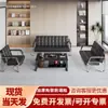 Sofá de oficina, simple de dos y tres plazas, para salas de estar pequeñas, sala de recepción del hogar, juego de sofá de cuero y mesa de centro
