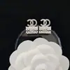 Pendientes de alta calidad para todo tipo de atuendos, pendientes de moda para hombres y mujeres, letras de pedrería, todo a juego, pasador de plata s925, accesorios de aleación